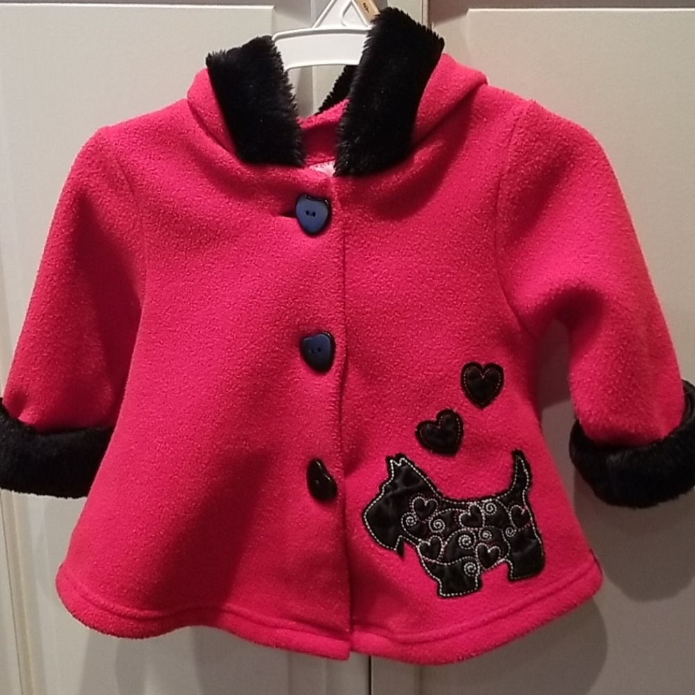 Girls velour coat